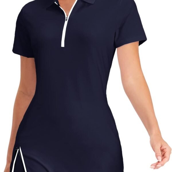 Tennis Dresses for Women with 2 Pockets Built in Shorts UPF 50+ Golf Dress Workout Athletic Dresses