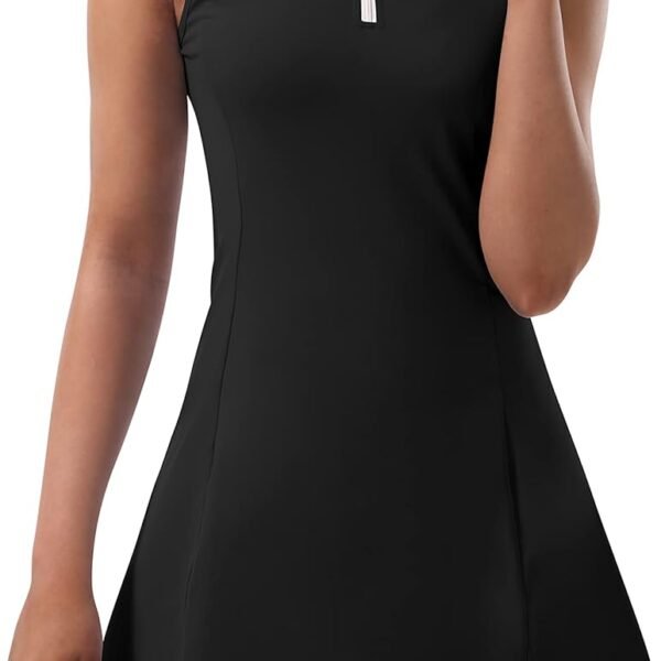 Tennis Dress for Women, Tennis Golf Dresses with Built in Shorts and Pockets for Sleeveless Workout Athletic Dresses