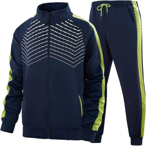 Men's Track Suits Mens Sweatsuit 2 Piece Set Long Sleeve Running Jogging Athletic Sports Set Full Zip Tracksuit