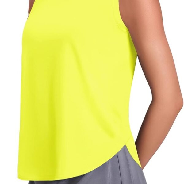 Workout Tank Tops Woman UPF 50+ Yoga Tanks Quick Dry Sleeveless Gym Shirts with Side Slits Loose Fit Athletic Top