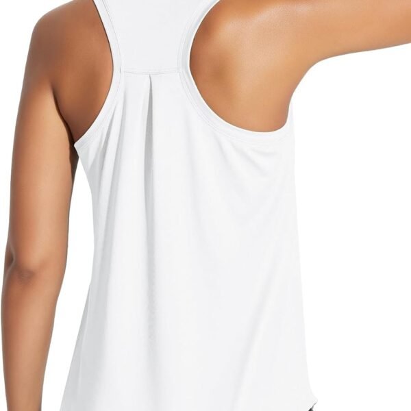 Women's Workout Tank Tops Athletic Yoga Top Racerback Sleeveless Running Shirts Quick Dry Gym Outdoor UPF50+