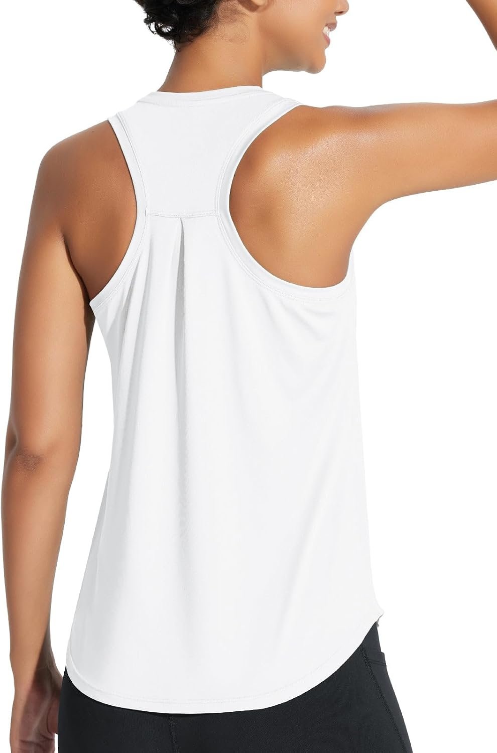 Women's Workout Tank Tops Athletic Yoga Top Racerback Sleeveless Running Shirts Quick Dry Gym Outdoor UPF50+