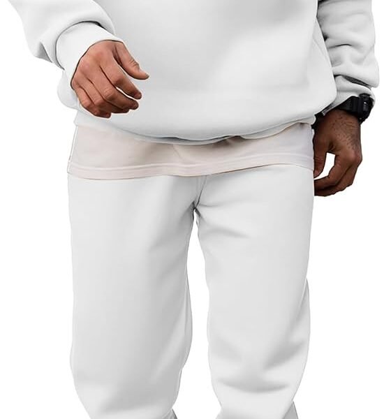 Men's 2 Piece Outfits Crew Neck Sweatshirt Tracksuit & Joggers Sweatpants Sweatsuit Set
