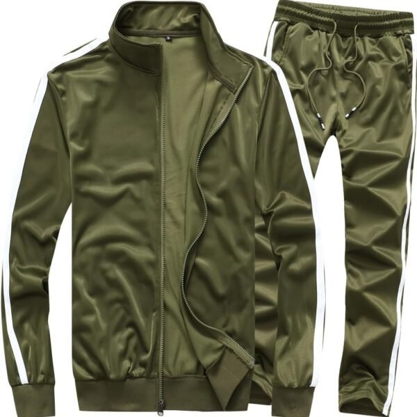 Men's Activewear Full Zip Warm Tracksuit Sports Set Casual Sweat Suit