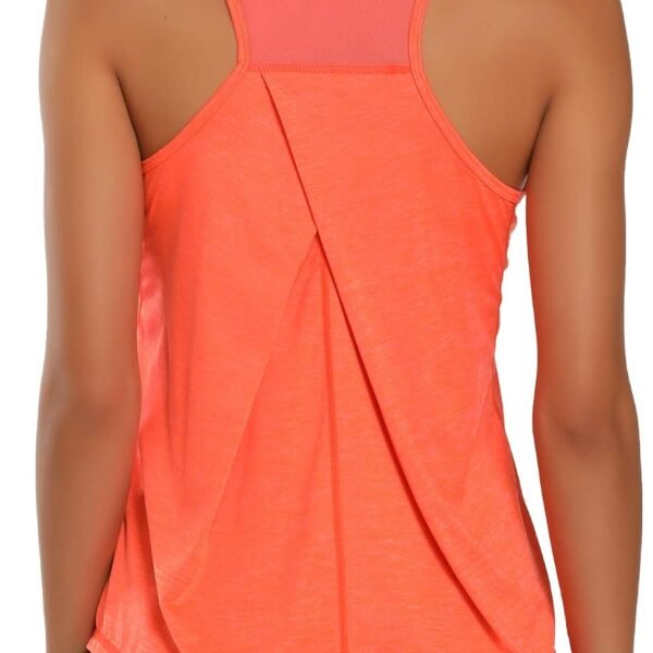 Womens Workout Tops for Women Racerback Tank Tops Mesh Yoga Shirts Athletic Running Tank Tops Sleeveless Gym Clothes