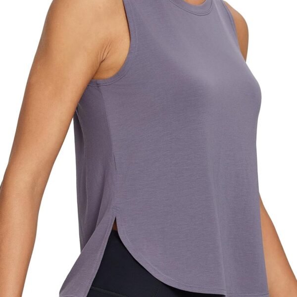 Workout Tank Tops for Women Sleeveless Athletic Tops Flowy Soft Loose Fit Hip Length Running Shirts Gym Quick Dry