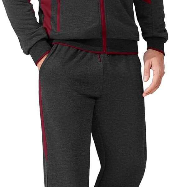 Men's Tracksuits 2 Piece Athletic Track Suit Jogging Running Sweatsuits Casual Warm Full Zip Sports Set
