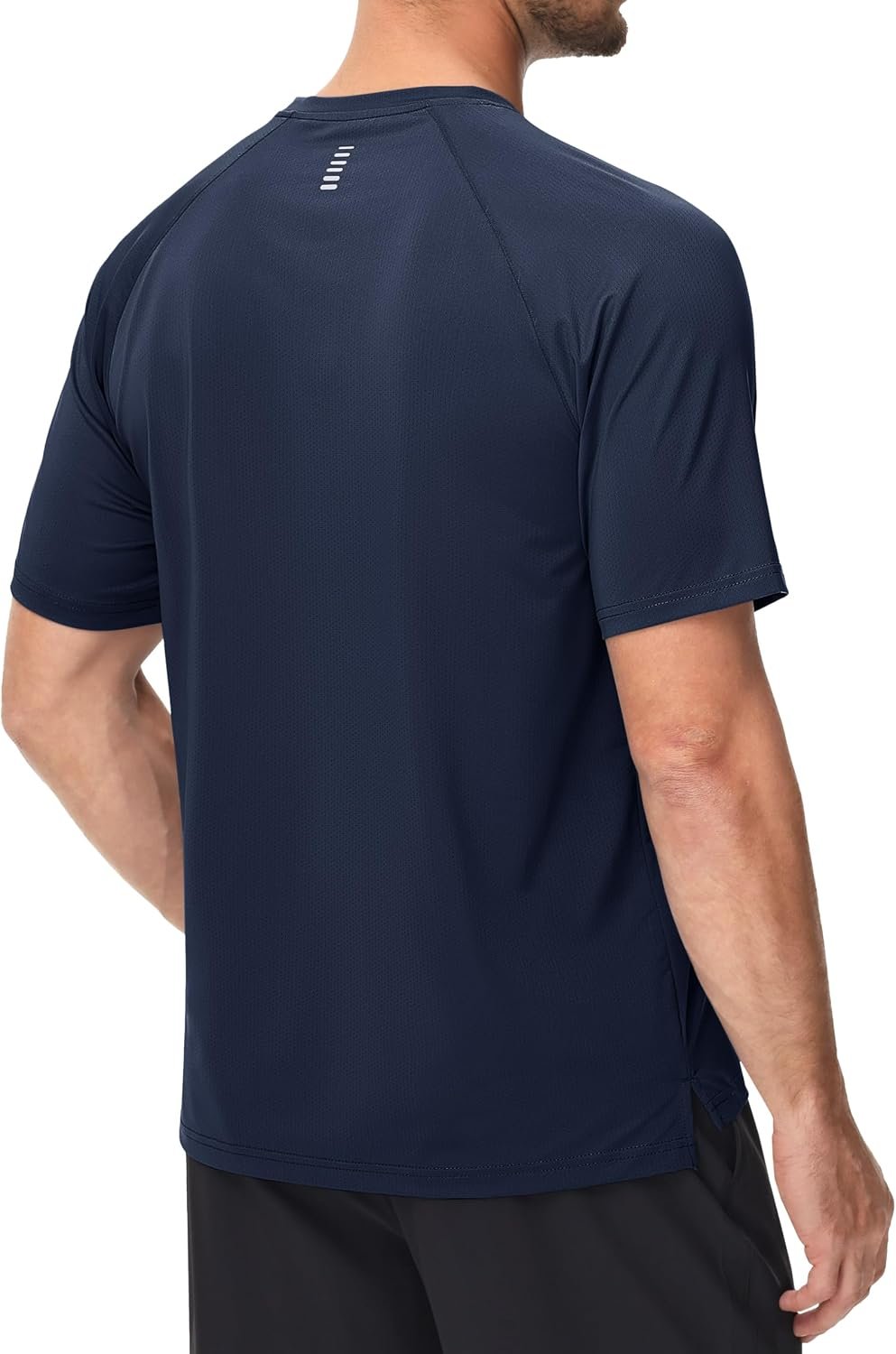 Men's Dry Fit Shirts Mesh Short Sleeve Athletic Lightweight Workout Performance Hiking Shirt - Image 2