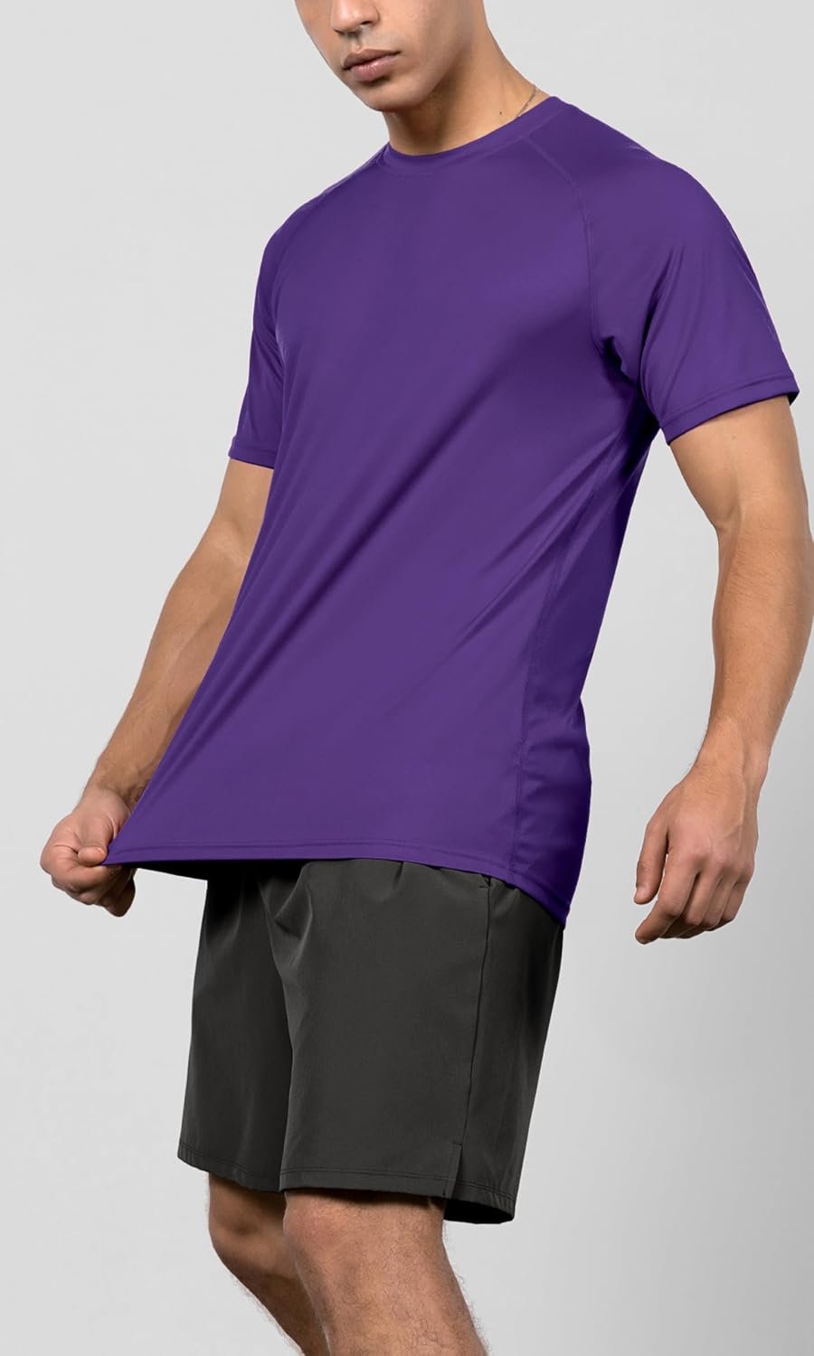 Men's Quick Dry Short Sleeve Shirts UPF 50+ Sun Protection SPF Athletic Tops Workout T-Shirts - Image 2