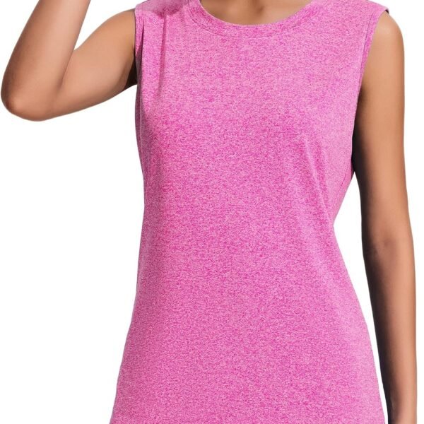 Women's Sleeveless Athletic Shirts Lightweight Sports Shirt Quick Dry Yoga Tank Tops Muscle Tank
